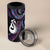 New Zealand Aotearoa 4 in 1 Can Cooler Tumbler Maori Manaia Paua Shell Glitter Purple