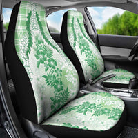 Aloha Hawaii Palaka Car Seat Cover Green Plumeria Lei - Polynesian Pride