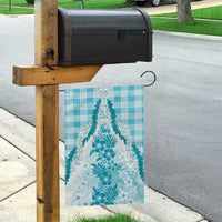 Aloha Hawaii Palaka Garden Flag Blue Plumeria Lei - Polynesian Pride