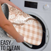 Aloha Hawaii Palaka Bathroom Set Beige Plumeria Lei - Polynesian Pride