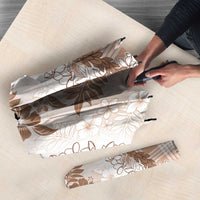 Aloha Hawaii Palaka Umbrella Beige Plumeria Lei - Polynesian Pride