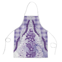 Aloha Hawaii Palaka Apron Purple Plumeria Lei - Polynesian Pride