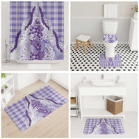 Aloha Hawaii Palaka Bathroom Set Purple Plumeria Lei - Polynesian Pride
