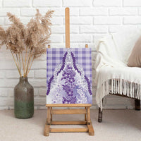 Aloha Hawaii Palaka Canvas Wall Art Purple Plumeria Lei - Polynesian Pride