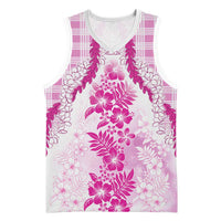 Aloha Hawaii Palaka Basketball Jersey Pink Plumeria Lei - Polynesian Pride