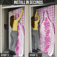 Aloha Hawaii Palaka Door Cover Pink Plumeria Lei - Polynesian Pride