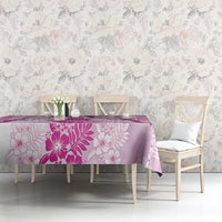 Aloha Hawaii Palaka Tablecloth Pink Plumeria Lei - Polynesian Pride