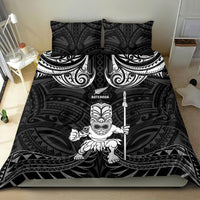 New Zealand Maori Taiaha Bedding Set Tiki Warrior Black LT05 - Polynesian Pride