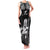 Custom New Zealand Maori Taiaha Family Matching Tank Maxi Dress and Hawaiian Shirt Tiki Warrior Black LT05 Mom's Dress Black - Polynesian Pride