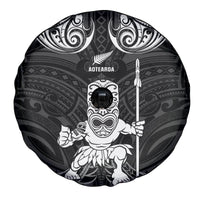 New Zealand Maori Taiaha Spare Tire Cover Tiki Warrior Black LT05 - Polynesian Pride