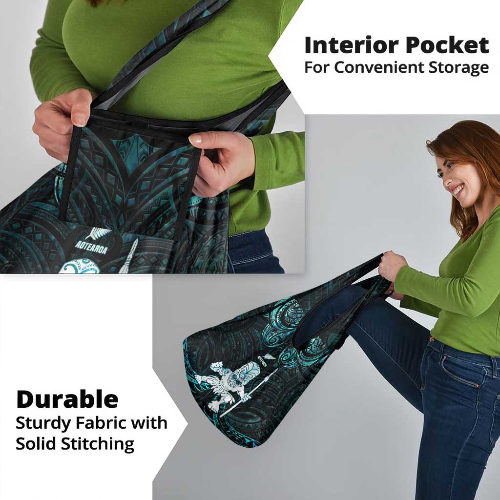 New Zealand Maori Taiaha Grocery Bag Tiki Warrior Paua Shell