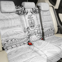 New Zealand Maori Taiaha Back Car Seat Cover Tiki Warrior White LT05 - Polynesian Pride