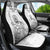 Custom New Zealand Maori Taiaha Car Seat Cover Tiki Warrior White LT05 - Polynesian Pride