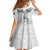 Custom New Zealand Maori Taiaha Family Matching Short Sleeve Bodycon Dress and Hawaiian Shirt Tiki Warrior White LT05 - Polynesian Pride