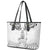 New Zealand Maori Taiaha Leather Tote Bag Tiki Warrior White LT05 - Polynesian Pride