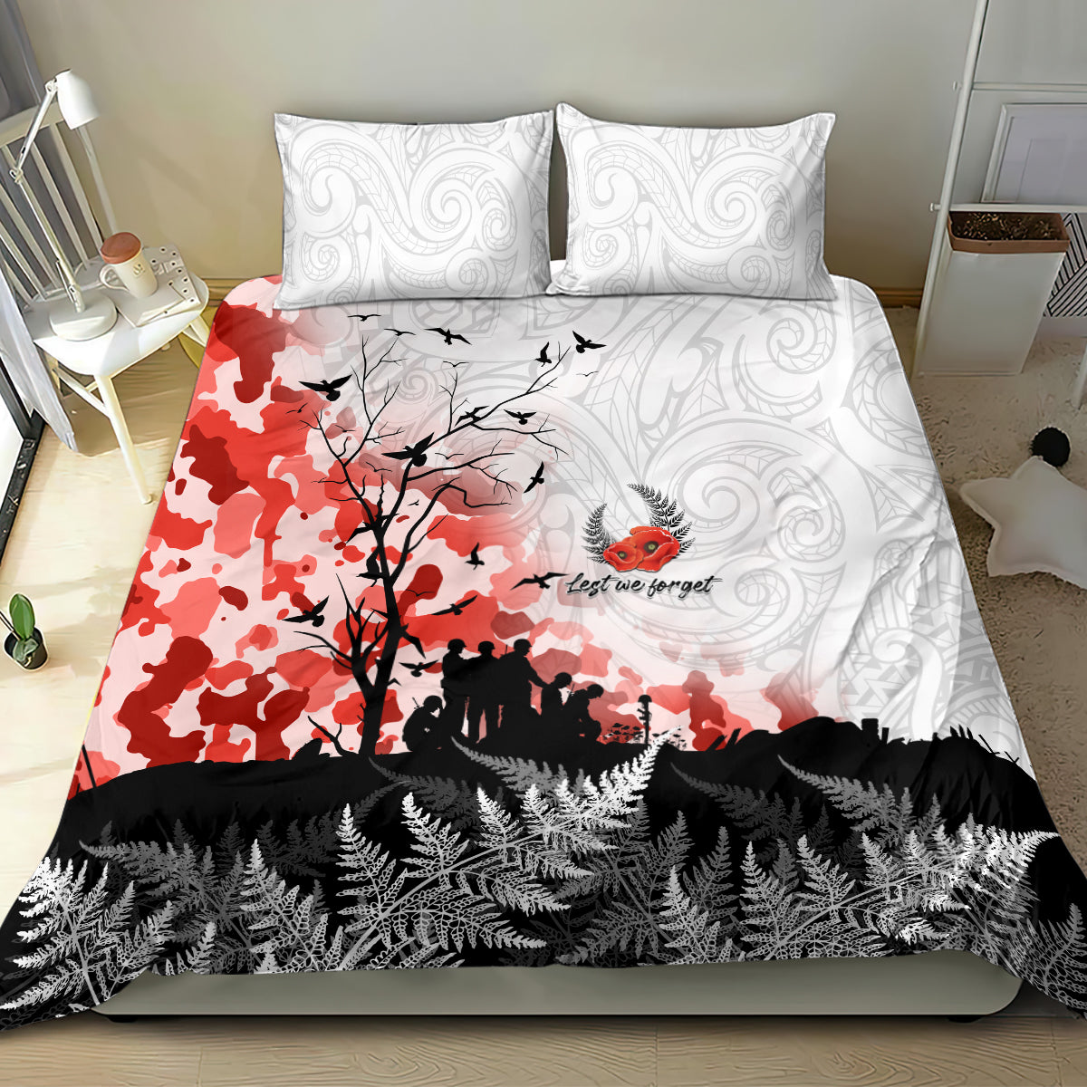 Kei Wareware Tatou New Zealand ANZAC Day Bedding Set Lest We Forget LT05 - Polynesian Pride
