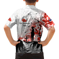 Kei Wareware Tatou New Zealand ANZAC Day Family Matching Long Sleeve Bodycon Dress and Hawaiian Shirt Lest We Forget LT05 - Polynesian Pride