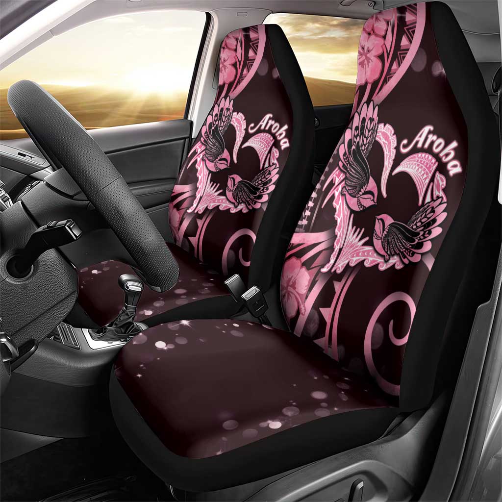 New Zealand Valentine Car Seat Cover Aroha Sweet Pink Piwakawaka