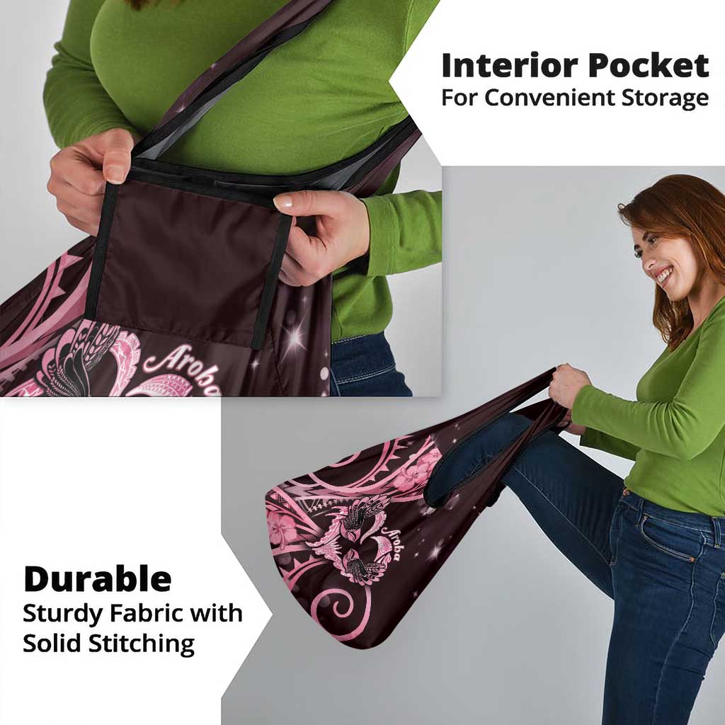 New Zealand Valentine Grocery Bag Aroha Sweet Pink Piwakawaka