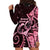 New Zealand Valentine Hoodie Dress Aroha Sweet Pink Piwakawaka