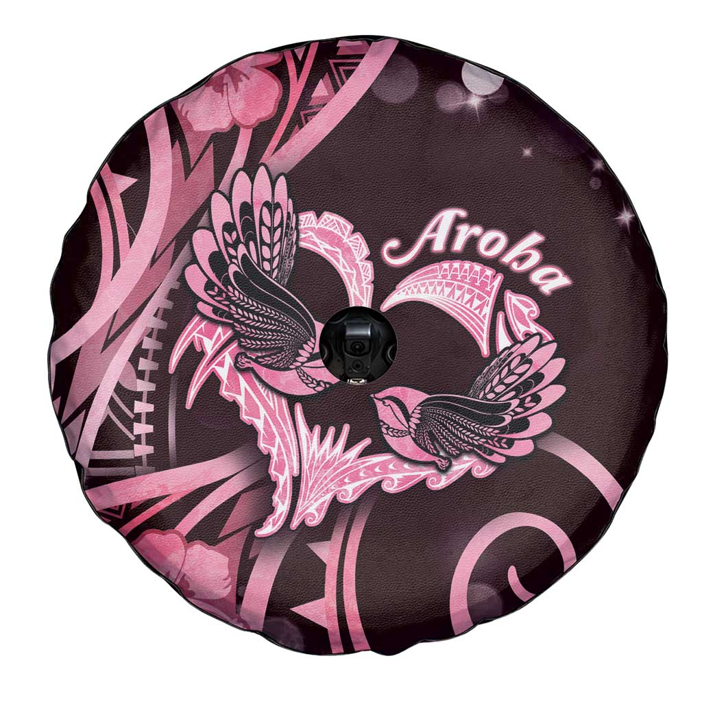 New Zealand Valentine Spare Tire Cover Aroha Sweet Pink Piwakawaka