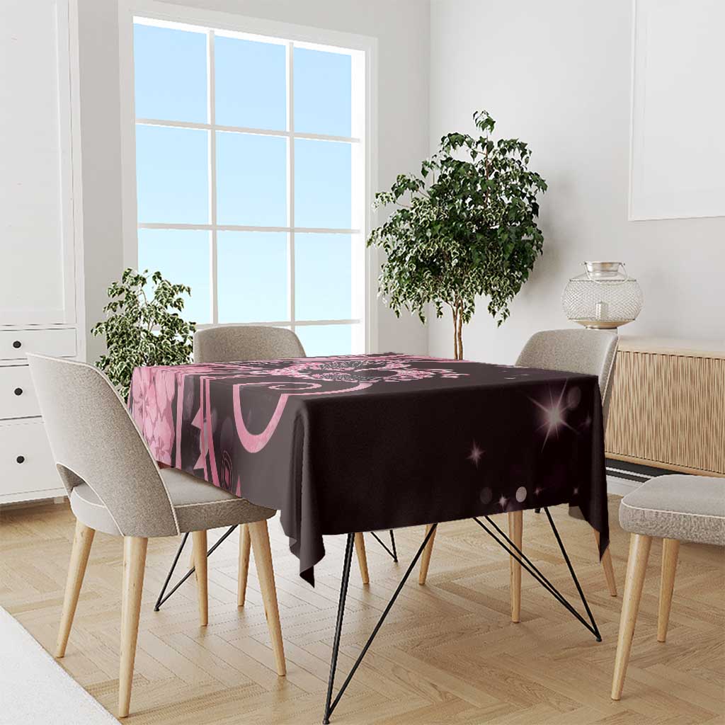 New Zealand Valentine Tablecloth Aroha Sweet Pink Piwakawaka