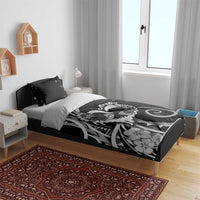New Zealand Valentine Bedding Set Aroha Gray Piwakawaka