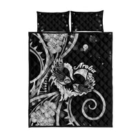 New Zealand Valentine Quilt Bed Set Aroha Gray Piwakawaka