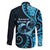 New Zealand Valentine Family Matching Short Sleeve Bodycon Dress and Hawaiian Shirt Aroha Cyan Piwakawaka