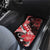 Hawaii Valentine Day Car Mats Polynesian Hibiscus Art Style Red