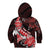 Personalised Hawaii Valentine Day Kid Hoodie Polynesian Hibiscus Art Style Red