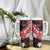 Personalised Hawaii Valentine Day Tumbler With Handle Polynesian Hibiscus Art Style Red