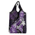 Hawaii Valentine Day Grocery Bag Polynesian Hibiscus Art Style Purple