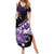 Personalised Hawaii Valentine Day Summer Maxi Dress Polynesian Hibiscus Art Style Purple