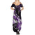 Personalised Hawaii Valentine Day Summer Maxi Dress Polynesian Hibiscus Art Style Purple