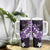 Personalised Hawaii Valentine Day Tumbler With Handle Polynesian Hibiscus Art Style Purple