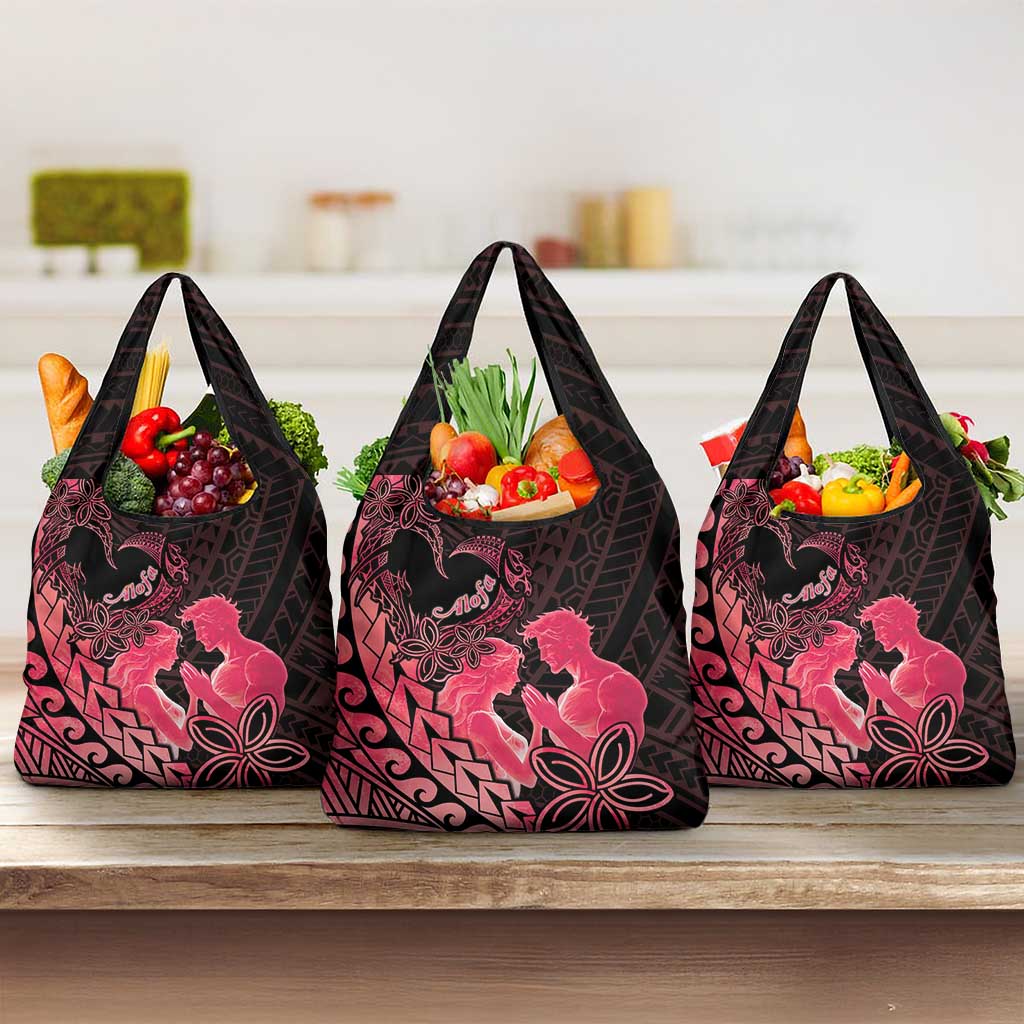 Alofa Samoa Valentine Red Grocery Bag Love Is The Greatest Thing
