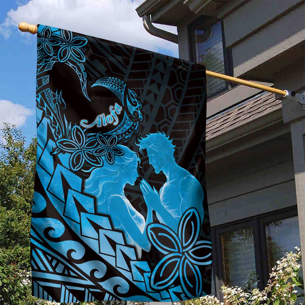 Alofa Samoa Valentine Blue Garden Flag Love Is The Greatest Thing