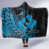 Alofa Samoa Valentine Blue Hooded Blanket Love Is The Greatest Thing