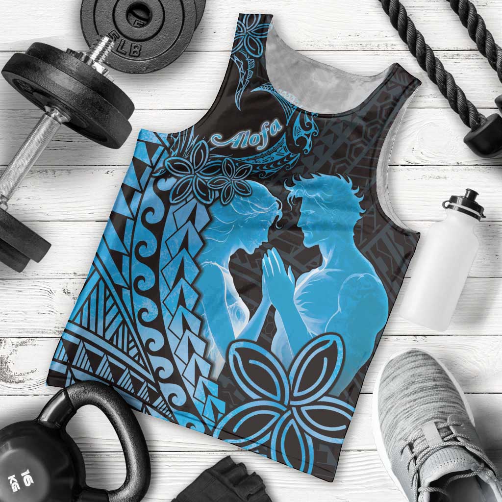 Alofa Samoa Valentine Blue Men Tank Top Love Is The Greatest Thing
