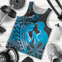 Alofa Samoa Valentine Blue Men Tank Top Love Is The Greatest Thing