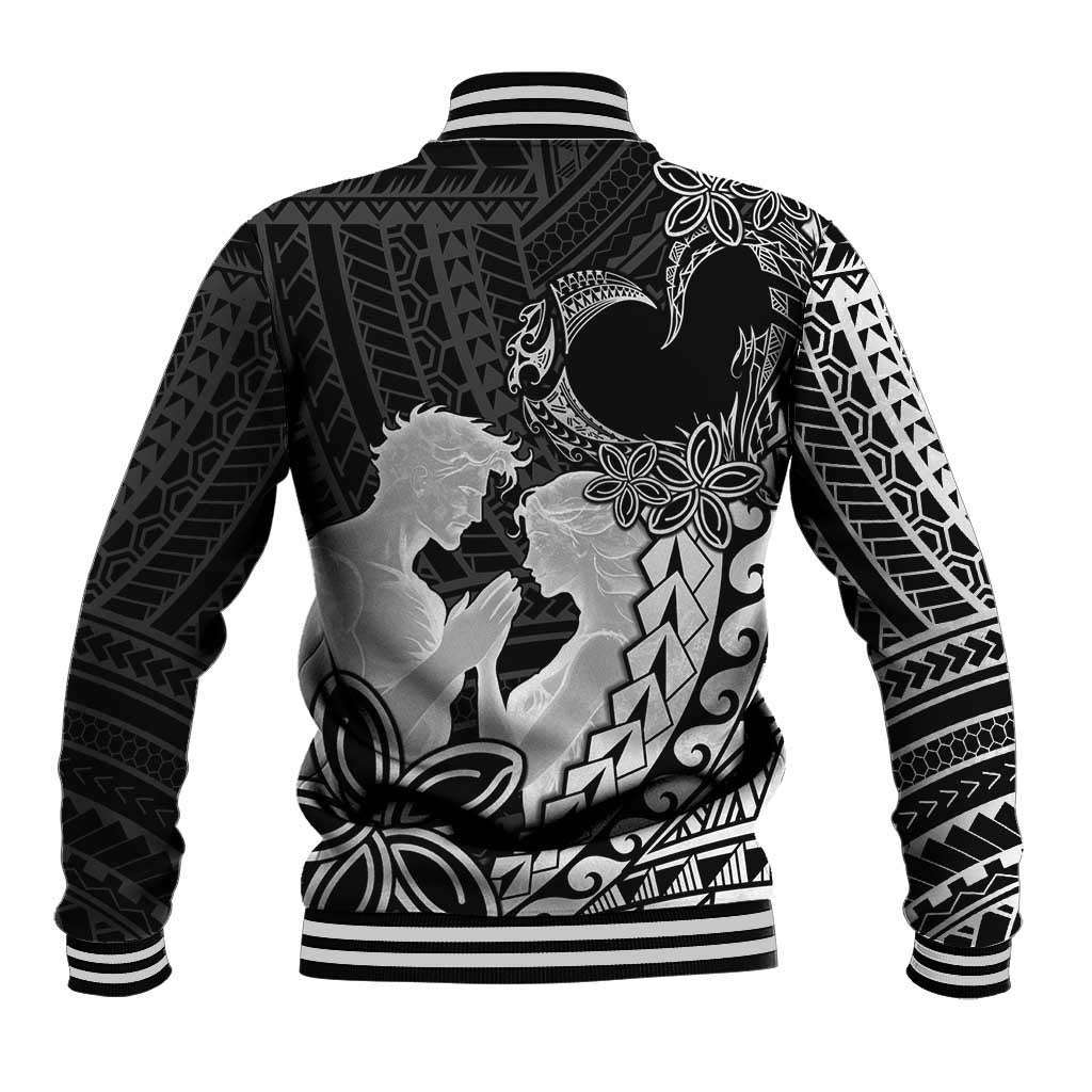 Alofa Samoa Valentine Black Baseball Jacket Love Is The Greatest Thing