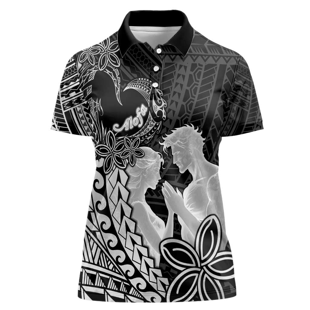 Alofa Samoa Valentine Black Women Polo Shirt Love Is The Greatest Thing