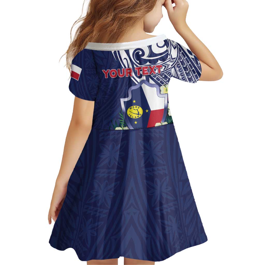 Personalised Wake Island Family Matching Short Sleeve Bodycon Dress and Hawaiian Shirt Tribal Pattern With Hibiscus Flowers LT05 - Polynesian Pride