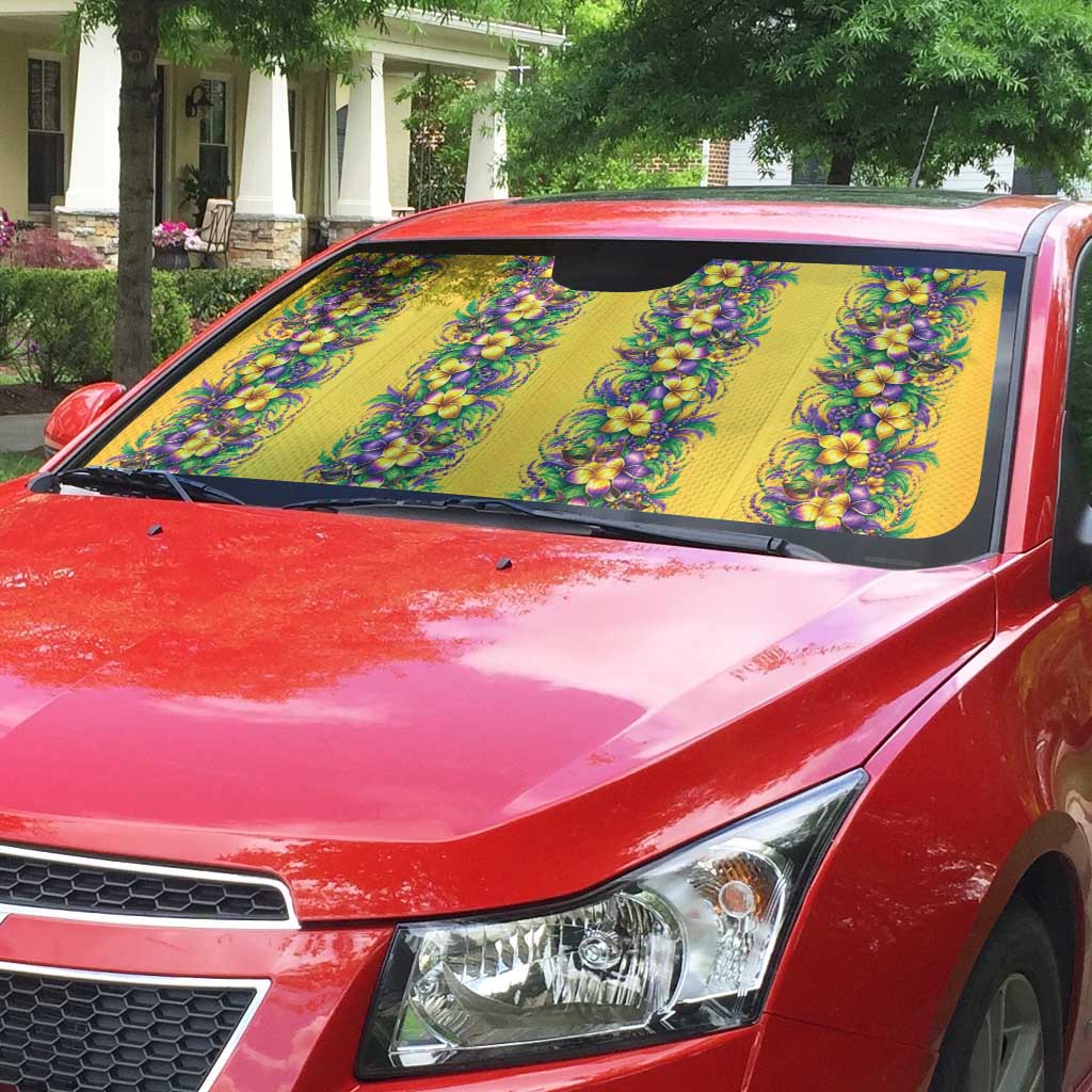 Aloha Hawaii Mardi Gras Auto Sun Shade Gold Style