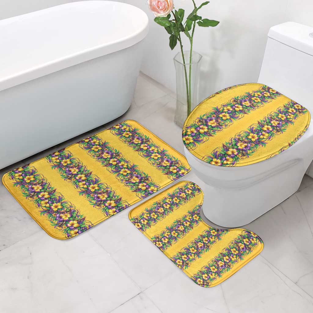 Aloha Hawaii Mardi Gras Bathroom Set Gold Style