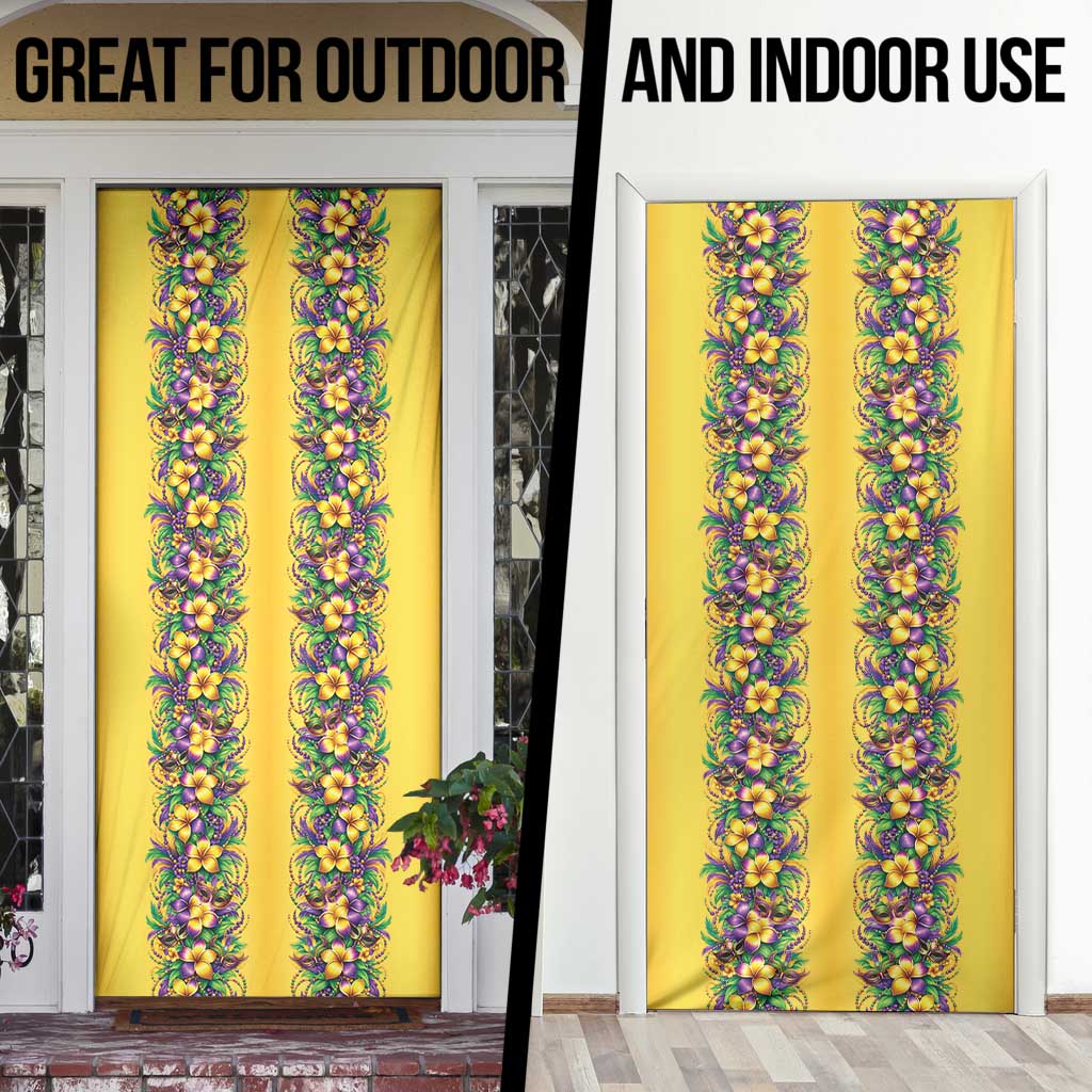 Aloha Hawaii Mardi Gras Door Cover Gold Style
