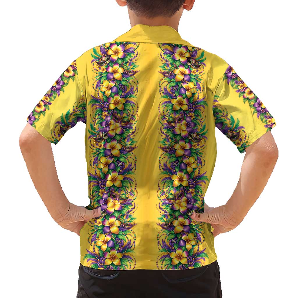 Aloha Hawaii Mardi Gras Family Matching Off Shoulder Short Dress and Hawaiian Shirt Gold Style LT05 - Polynesian Pride