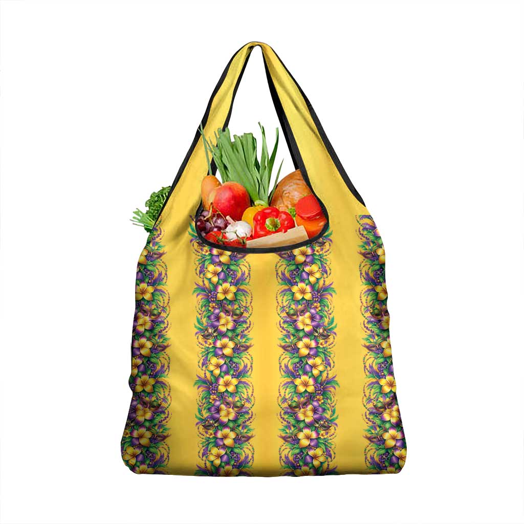 Aloha Hawaii Mardi Gras Grocery Bag Gold Style