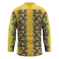 Aloha Hawaii Mardi Gras Hockey Jersey Gold Style
